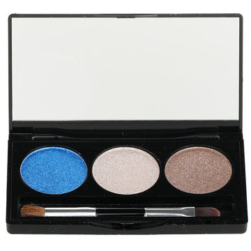 Laura Geller Baked Cream Glaze Trio Eyshadow Palette With Brush, Sandy Lagoon 3g/0.1oz