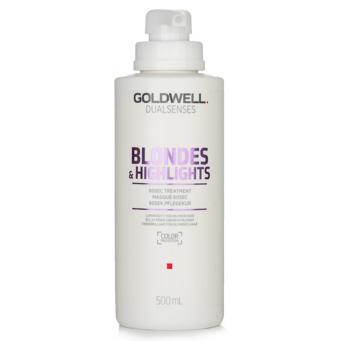 Goldwell Dual Senses Blondes & Highlights 60SEC Treatment (Luminosity For Blonde Hair) 500ml/16.9oz - perfect for hair treatment at home