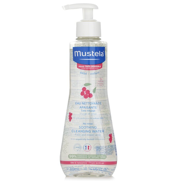 Mustela Soothing Cleansing Water for baby skin care and diaper area