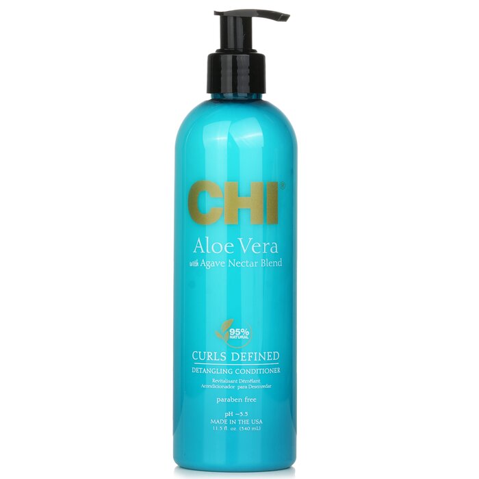 CHI Aloe Vera with Agave Nectar Curls Defined Detangling Conditioner 340ml/11.5oz hair conditioner for salon & home use