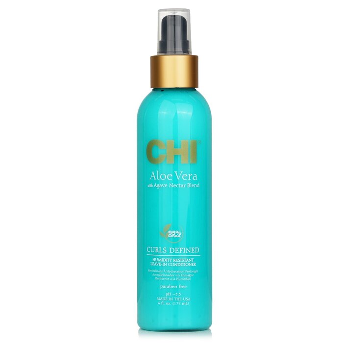 CHI Aloe Vera with Agave Nectar Curls Defined Humidity Resistant Leave-In Conditioner 177ml/6oz - perfect for hair treatment at home