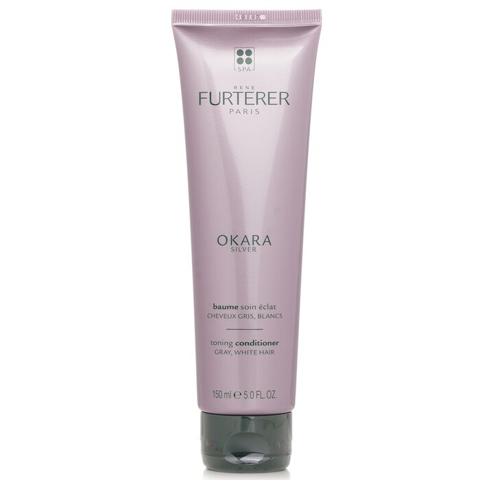 Rene Furterer Okara Silver Silver Radiance Ritual Toning Conditioner (Gray, White Hair) 150ml/5oz hair conditioner for salon & home use