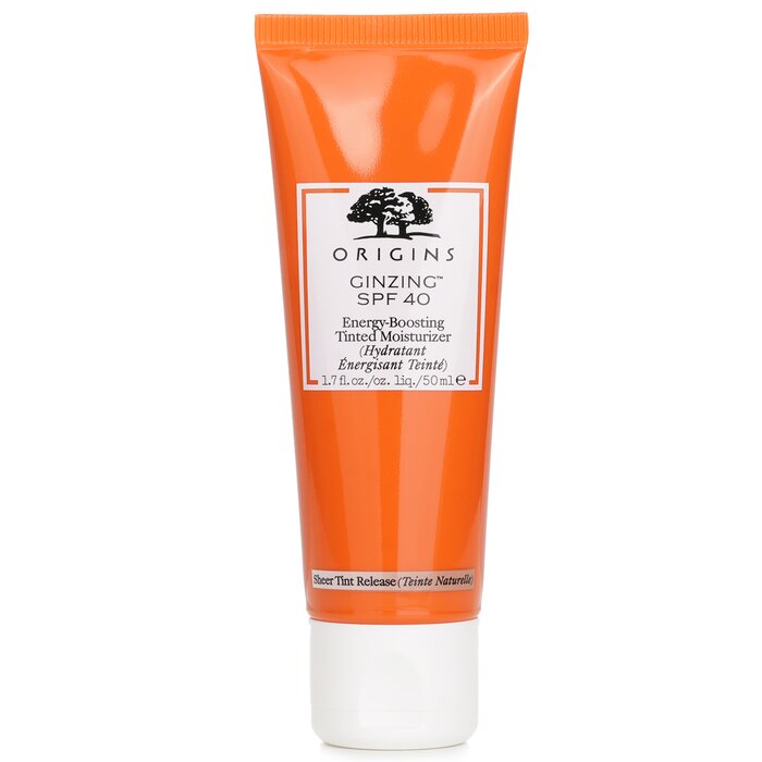 Origins GinZing Tinted Moisturizer for glowing skin with SPF 40 protection.