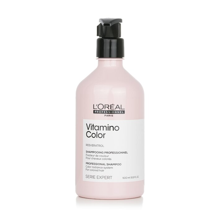 L'Oreal Professionnel Serie Expert - Vitamino Color Resveratrol Color Radiance System Shampoo 500ml/16.9oz Shampoo for daily use in hair care.