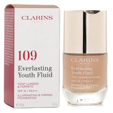 Clarins Everlasting Youth Fluid Illuminating & Firming Foundation SPF 15, 109 Wheat 30ml/1oz