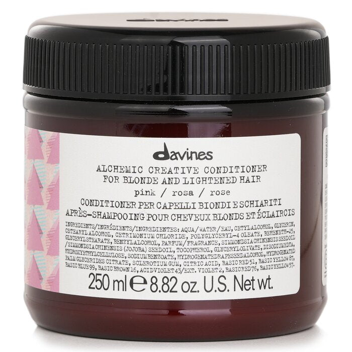 Davines Alchemic Creative Conditioner, Pink (For Blonde and Lightened Hair) 250ml/8.84oz hair conditioner for salon & home use