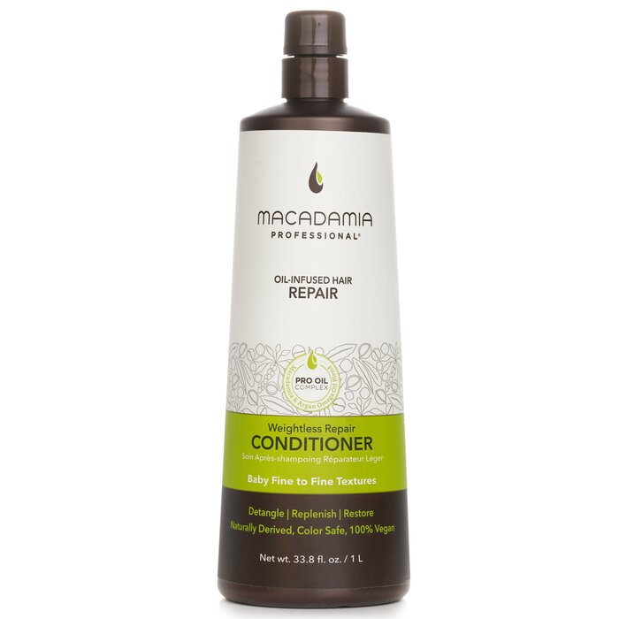 Macadamia Natural Oil Professional Weightless Repair Conditioner (Baby Fine to Fine Textures) 1000ml/33.8oz hair conditioner for salon & home use