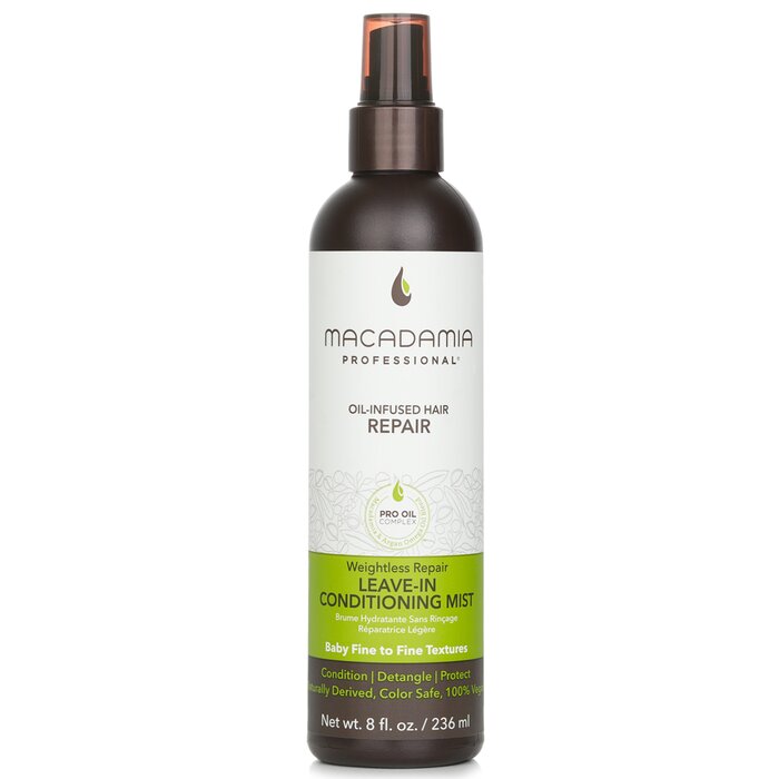 Macadamia Natural Oil Professional Weightless Repair Leave-In Conditioning Mist (Baby Fine to Fine Textures) 236ml/8oz - perfect for hair treatment at home