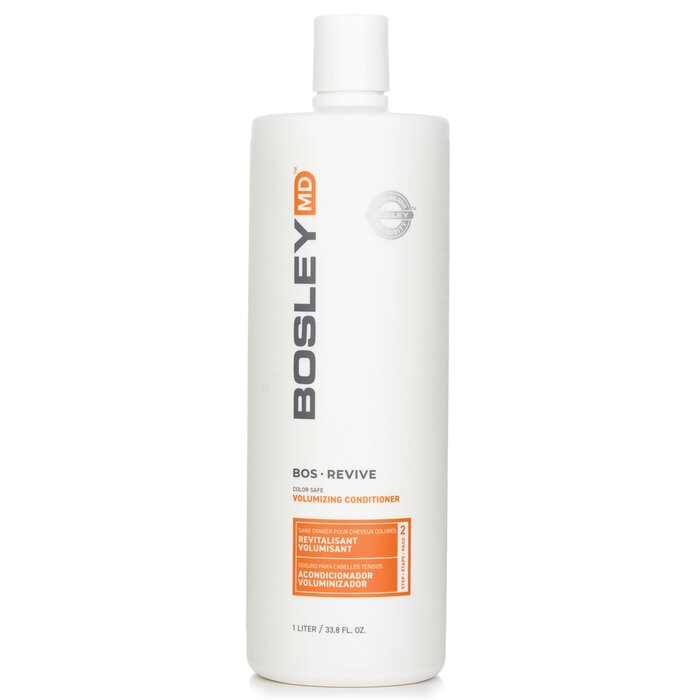 Bosley MD BosRevive Color Safe Volumizing Conditioner 1000ml/33.8oz hair conditioner for salon & home use