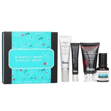 Dr. Brandt 25 Years Of Kit: Microdermabrasion 60g+ Wrinkle Smoothing Cream 15g+ Pore Refiner Primer 30ml+ No More Baggage 15g 4pcs