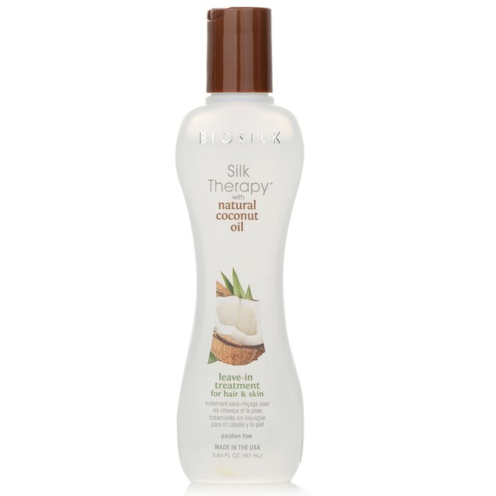 BioSilk Silk Therapy with Coconut Oil Leave-In Treatment (For Hair & Skin) 167ml/5.64oz - perfect for hair treatment at home