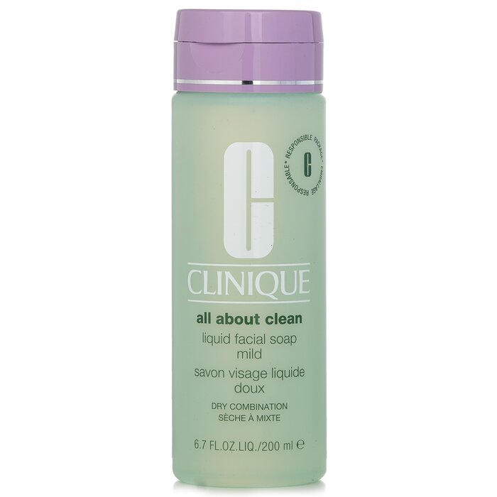 Clinique Liquid Facial Soap Mild for dry combination skin daily facial use