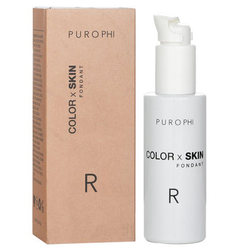 PUROPHI Color x Skin Fondant Foundation, R (Medium/Dark) 30ml/1.01oz