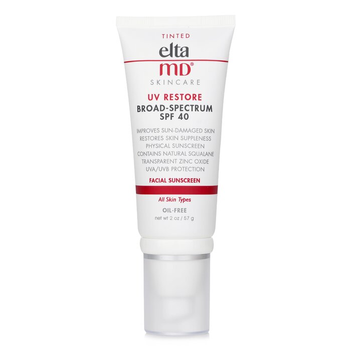 EltaMD UV Restore Physical Facial Sunscreen SPF 40 Tinted – for face sun protection