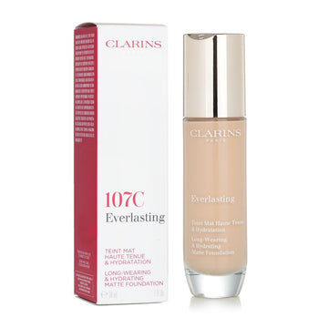 Clarins Everlasting Long Wearing & Hydrating Matte Foundation, 107C Beige 30ml/1oz