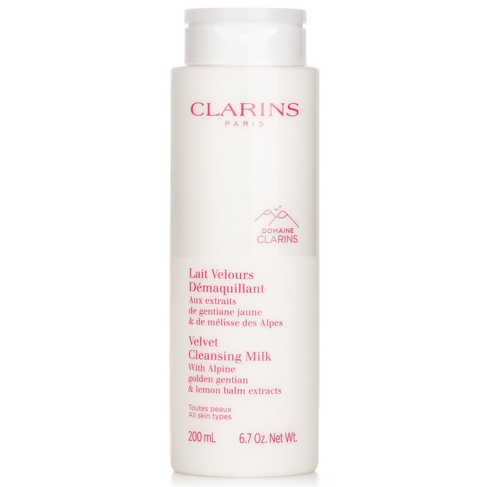 Clarins Velvet Cleansing Milk with golden gentian for dry and sensitive skin