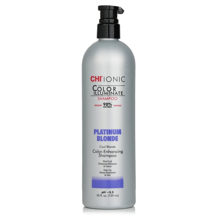 CHI Ionic Color Illuminate Shampoo, Platinum Blonde 739ml/25oz Shampoo for daily use in hair care.