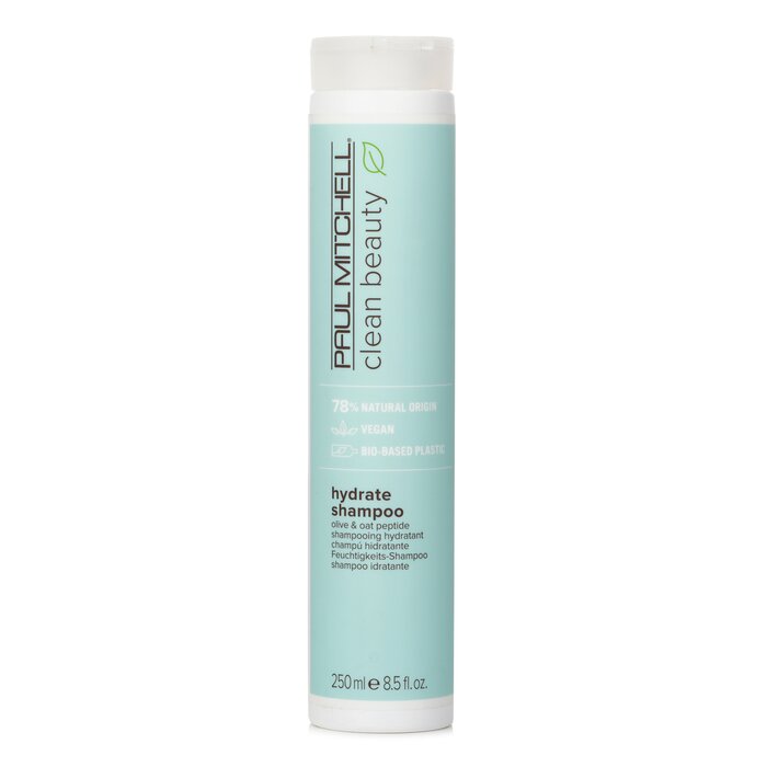 Dry hair shampoo - Paul Mitchell Clean Beauty Hydrate Shampoo 250ml/8.5oz for moisturizing and nourishment.
