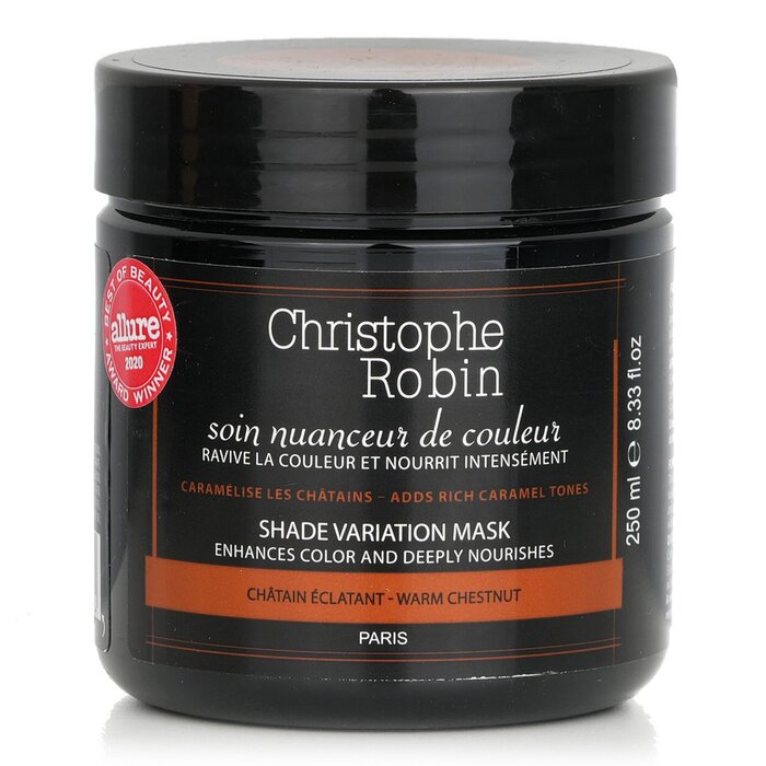Christophe Robin Shade Variation Mask (Enhances Color & Deeply Nourishes) - Warm Chestnut 250ml/8.33oz hair mask for deep conditioning and repair