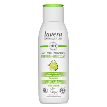 Lavera Body Lotion (Regreshing) - With Lime & Organic Almond Oil - For Normal Skin 200ml/7oz