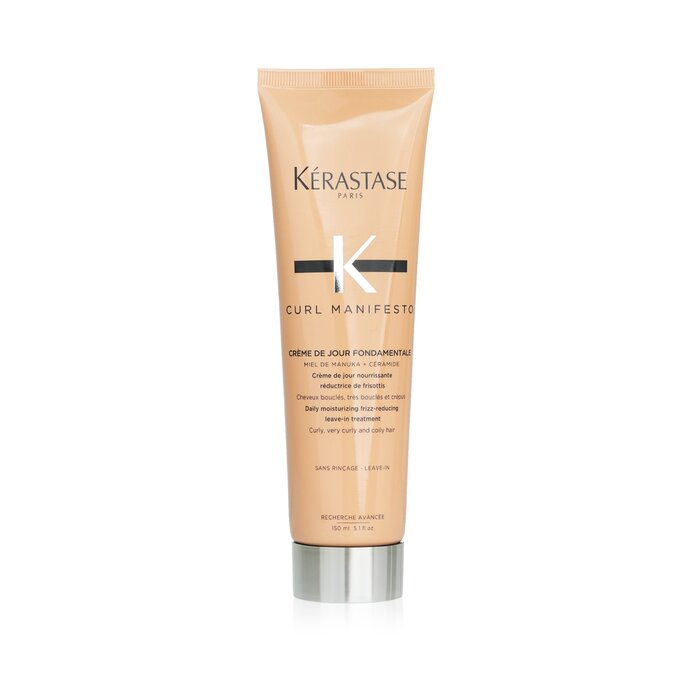 Kerastase Curl Manifesto Creme De Jour Fondamentale Hair Cream Daily Moisturizing Frizz-Reducing Leave-in Treatment - For Curly Hair 150ml/5.1oz - perfect for hair treatment at home
