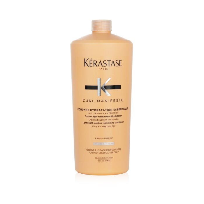 Kerastase Curl Manifesto Fondant Hydratation Essentielle Lightweight Moisture Replenishing Conditioner (Salon Size) 1000ml/34oz hair conditioner for salon & home use