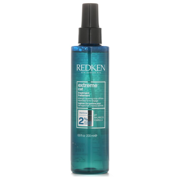 Redken Extreme Cat Protein Strength Repairing Rinse-Off Treatment (For Damaged Hair) 200ml/6.8oz - perfect for hair treatment at home