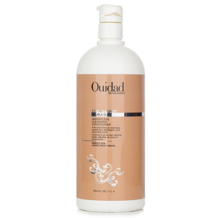 Ouidad Curl Shaper Double Duty Weightless Cleansing Conditioner (For Loose Curls + Waves) 1000ml/33.8oz hair conditioner for salon & home use