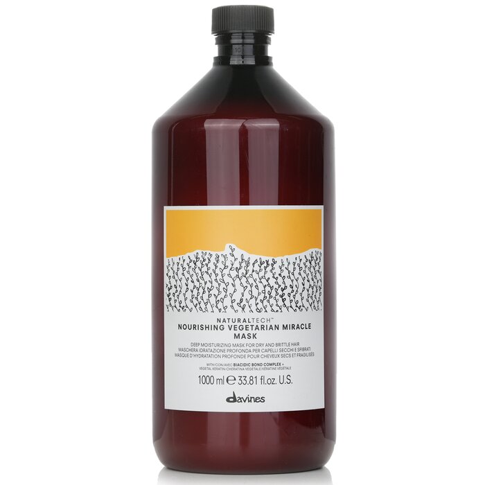 Davines Naturaltech Nourishing Vegetarian Miracle Mask (For Brittle Hair) 1000ml/33.81oz hair mask for deep conditioning and repair