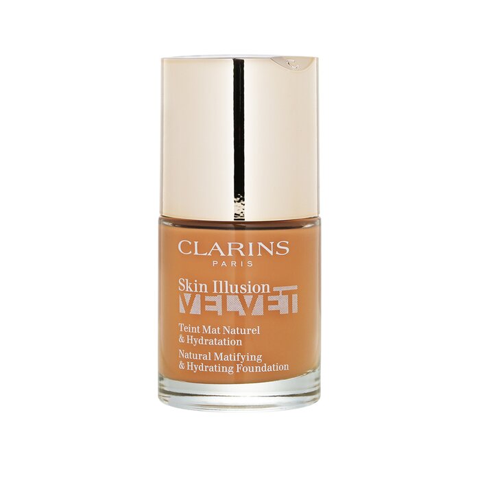 Clarins Skin Illusion Velvet Foundation 113C Chestnut for matte hydration