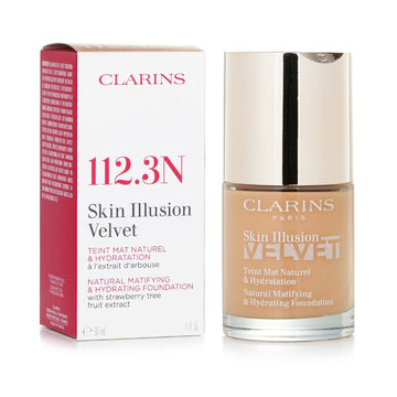 Clarins Skin Illusion Velvet Natural Matifying & Hydrating Foundation, 112.3N Sandalwood 30ml/1oz
