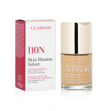 Clarins Skin Illusion Velvet Natural Matifying & Hydrating Foundation, 110N Honey 30ml/1oz