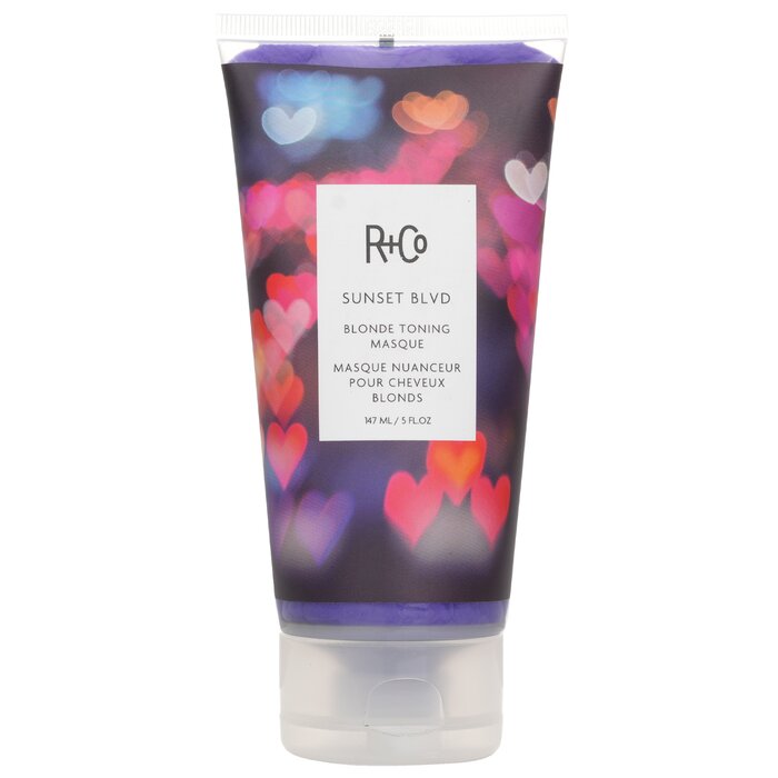 R+Co Sunset Blvd Blonde Toning Masque 147ml/5oz hair mask for deep conditioning and repair