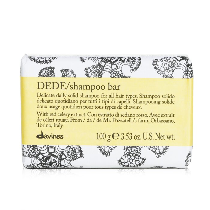 Dry hair shampoo - Davines Dede Shampoo Bar (For All Hair Types) 100g/3.53oz for moisturizing and nourishment.
