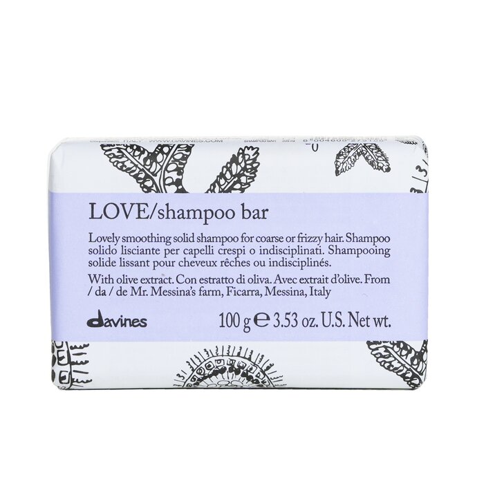 Dry hair shampoo - Davines Love Solid Shampoo Bar (For Coarse or Frizzy Hair) 100g/3.53oz for moisturizing and nourishment.