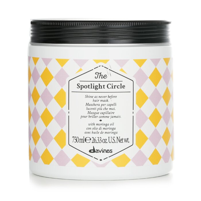 Davines The Spotlight Circle Shine Boosting Hair Mask (Salon Size) 750ml/26.33oz hair mask for deep conditioning and repair