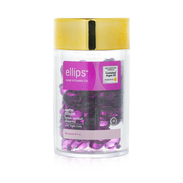 Ellips Hair Vitamin Oil - Nutri Color 50capsules x1ml - perfect for hair treatment at home