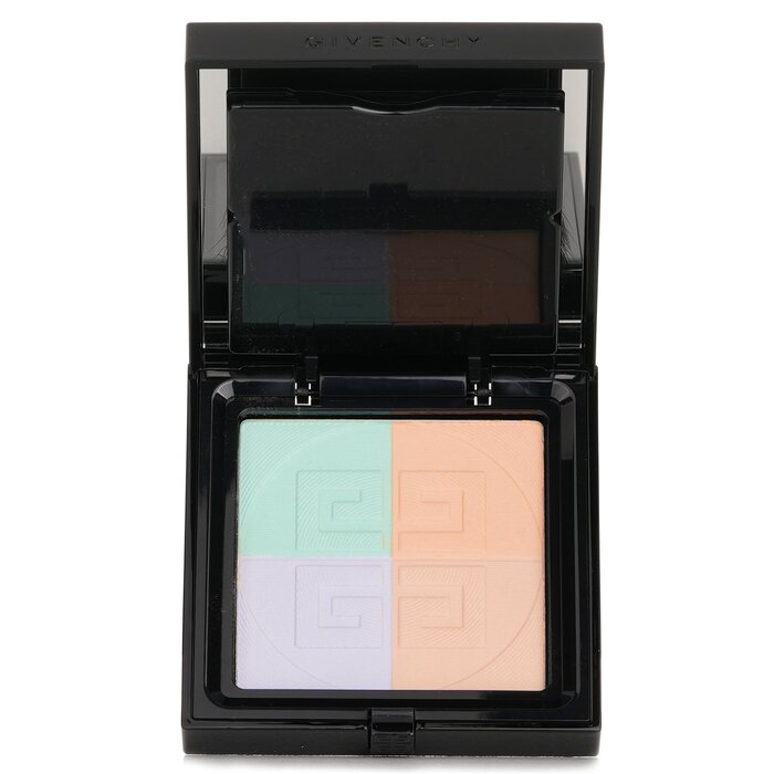 Pressed powder with lilac shade for brightening skin