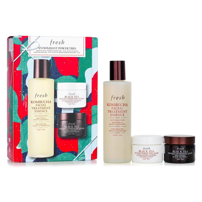 Antioxidant-rich 3pc kit from Fresh protects against pollution & free radicals.