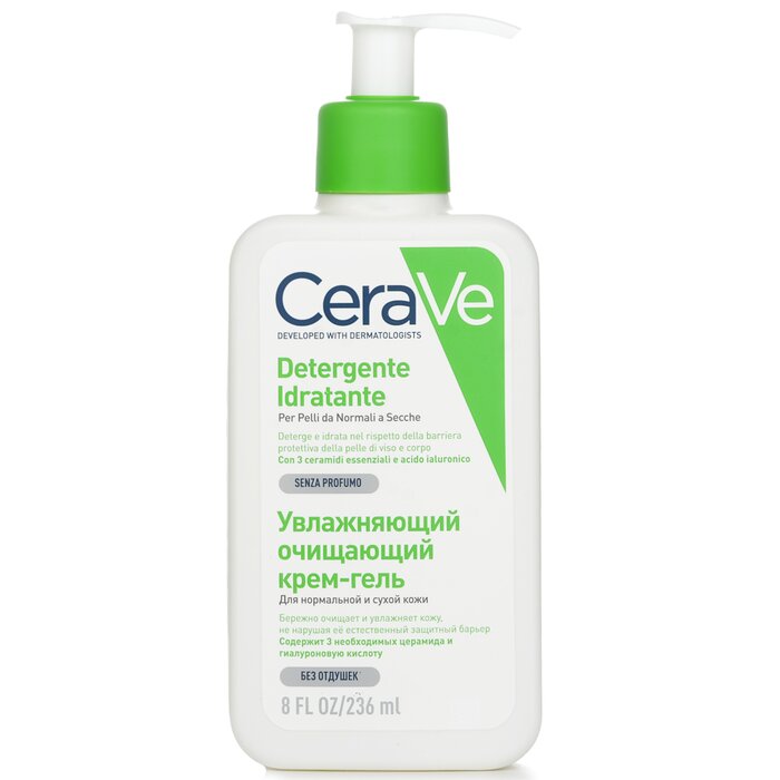 CeraVe Hydrating Cleanser with pump for normal to dry facial skin