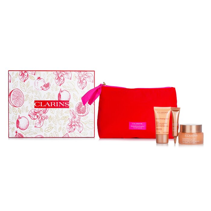 Firm and rejuvenate mature skin with Clarins 3pc set. Target wrinkles and improve elasticity.