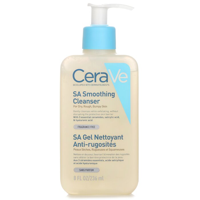 CeraVe SA Smoothing Cleanser (salicylic acid) for exfoliating facial skin