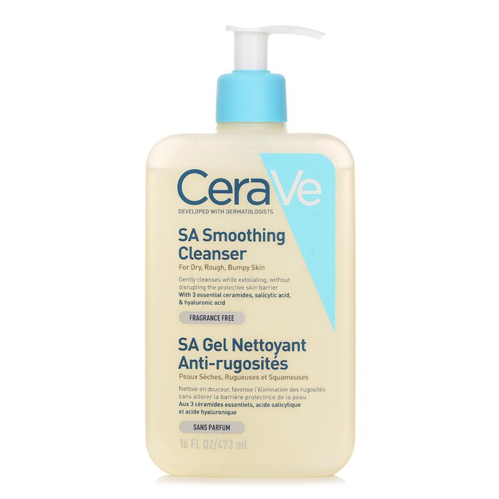 CeraVe SA Smoothing Cleanser (salicylic acid) for rough skin facial cleansing