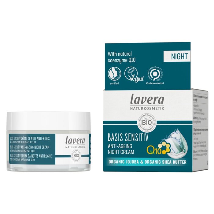 Lavera Basis Sensitiv Q10 Anti-Ageing Night Cream 50ml/1.6oz for skincare needs