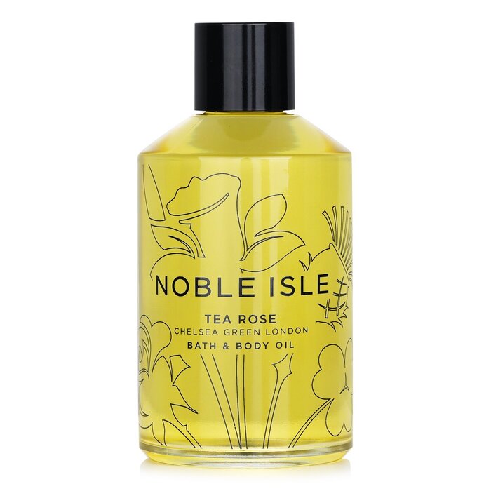 Noble Isle Tea Rose Bath & Body Oil 250ml/8.45oz - ideal for body care and skincare routine