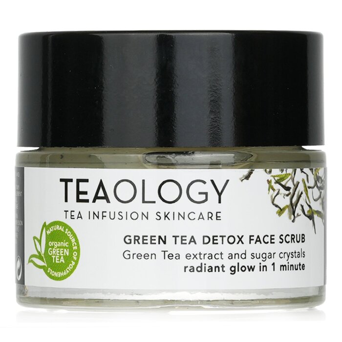 Teaology Green Tea Detox Face Scrub for cleansing and exfoliating skin.
