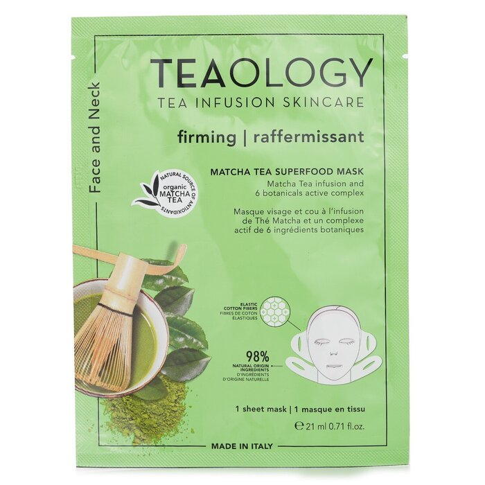 Teaology Matcha Face & Neck Mask – for firming and hydration