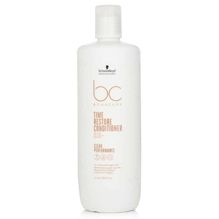 Schwarzkopf BC Bonacure Q10+ Time Restore Conditioner (For Mature and Fragile Hair) 1000ml/33.8oz hair conditioner for salon & home use