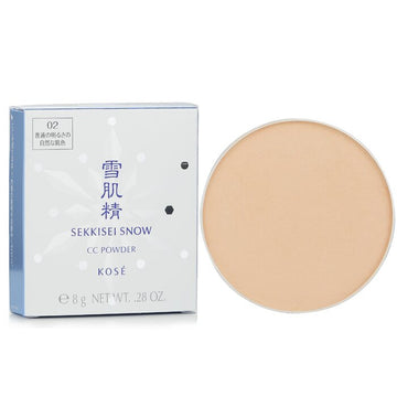 Kose Sekkisei Snow CC Powder Case With Sponge SPF 14, 02 8g/0.28oz