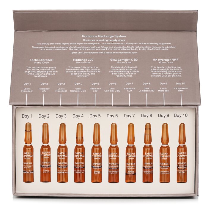 Sarah Chapman Radiance Recharge – glow-boosting serum ampoules
